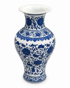 Indigo Dynasty Decorative Vase & Showpiece (Blue Pottery)