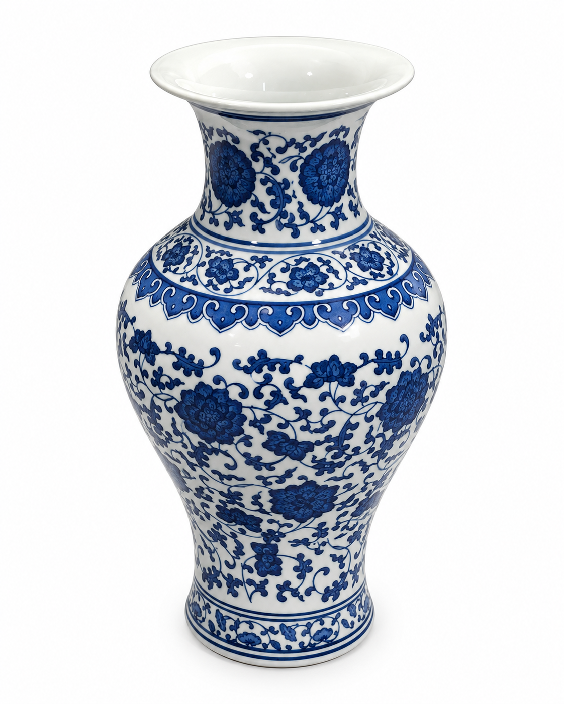 Indigo Dynasty Decorative Vase & Showpiece (Blue Pottery)