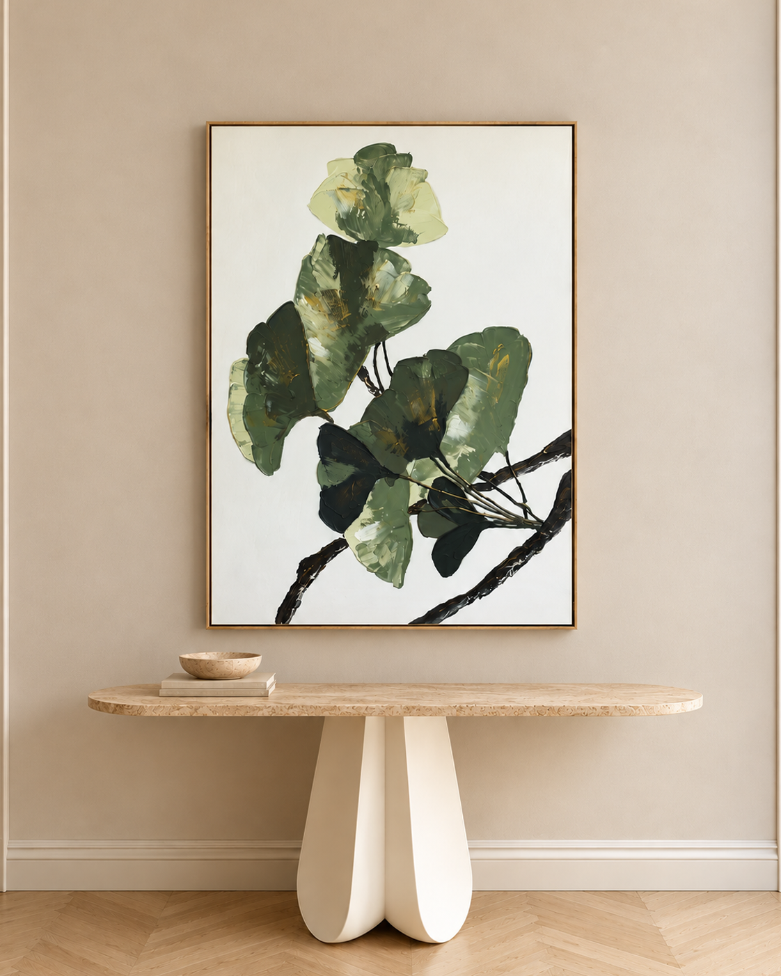 Branching Beauty Hand painting for Home & Wall Decoration Item (With Outer Floater Frame) (47x31.5 Inches)