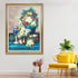 Rose Garden Glow 100% Decorative Hand painting for Home Decor (With Outer Floater Frame) (34x45.5 Inches) (Vitorian Frame)