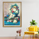 Rose Garden Glow 100% Decorative Hand painting for Home Decor (With Outer Floater Frame) (34x45.5 Inches) (Vitorian Frame)