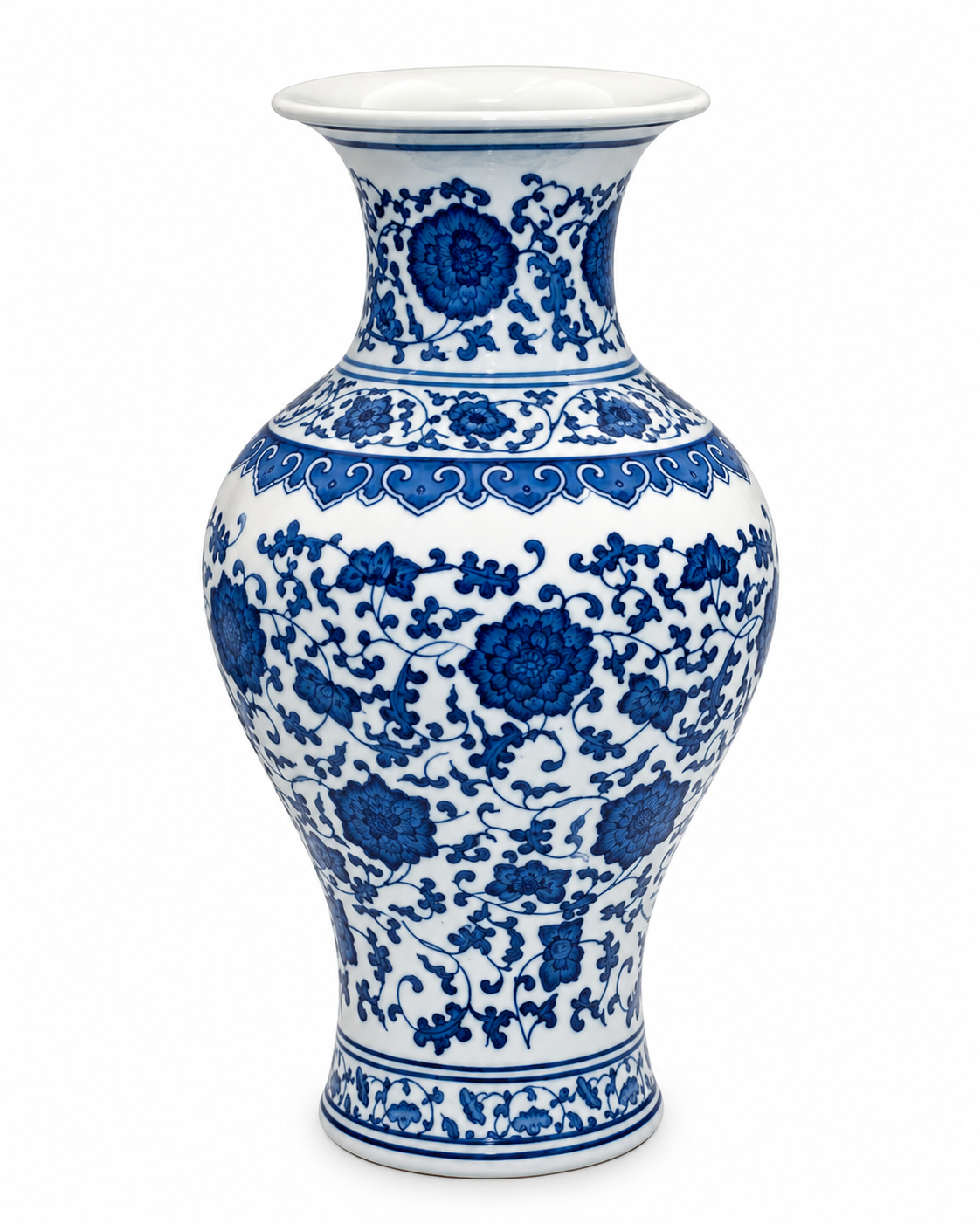 Indigo Dynasty Decorative Vase & Showpiece (Blue Pottery)