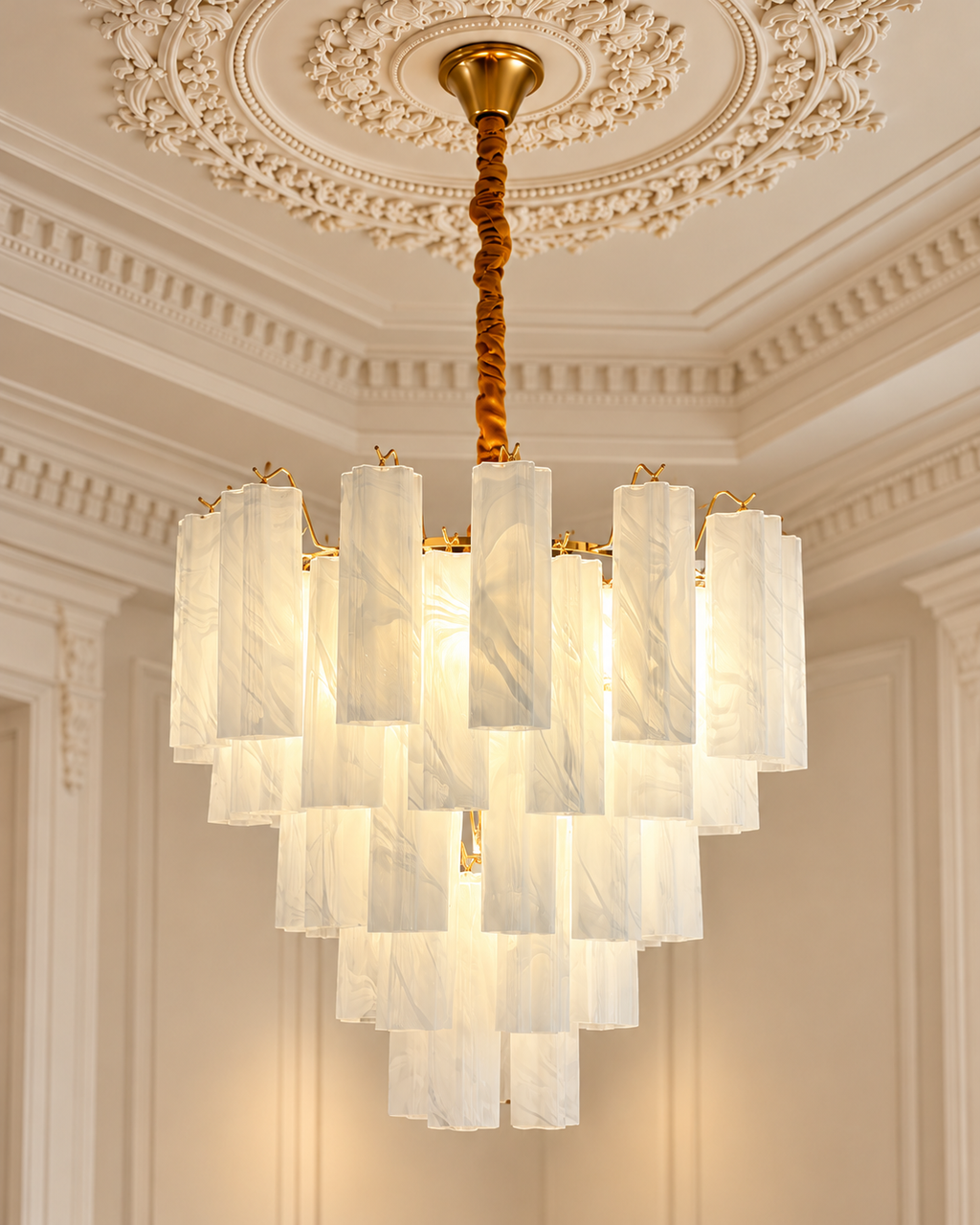 Elvaris Royale Chandelier for Home & item for Home Decoration - White