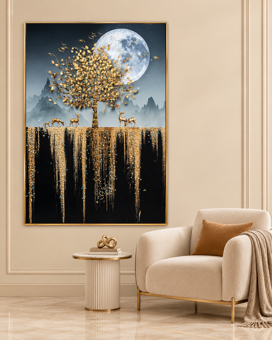 The Magical Tree Crystal Glass Nature Painting & Wall Decoration Items