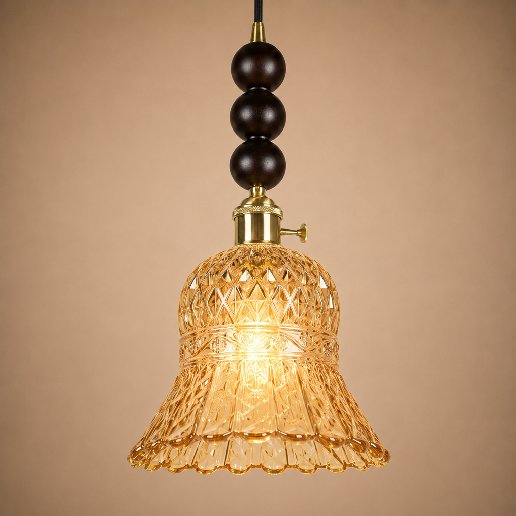 Morning Bloom Pendant Light For Home  & Item  for Home Decoration  - Amber