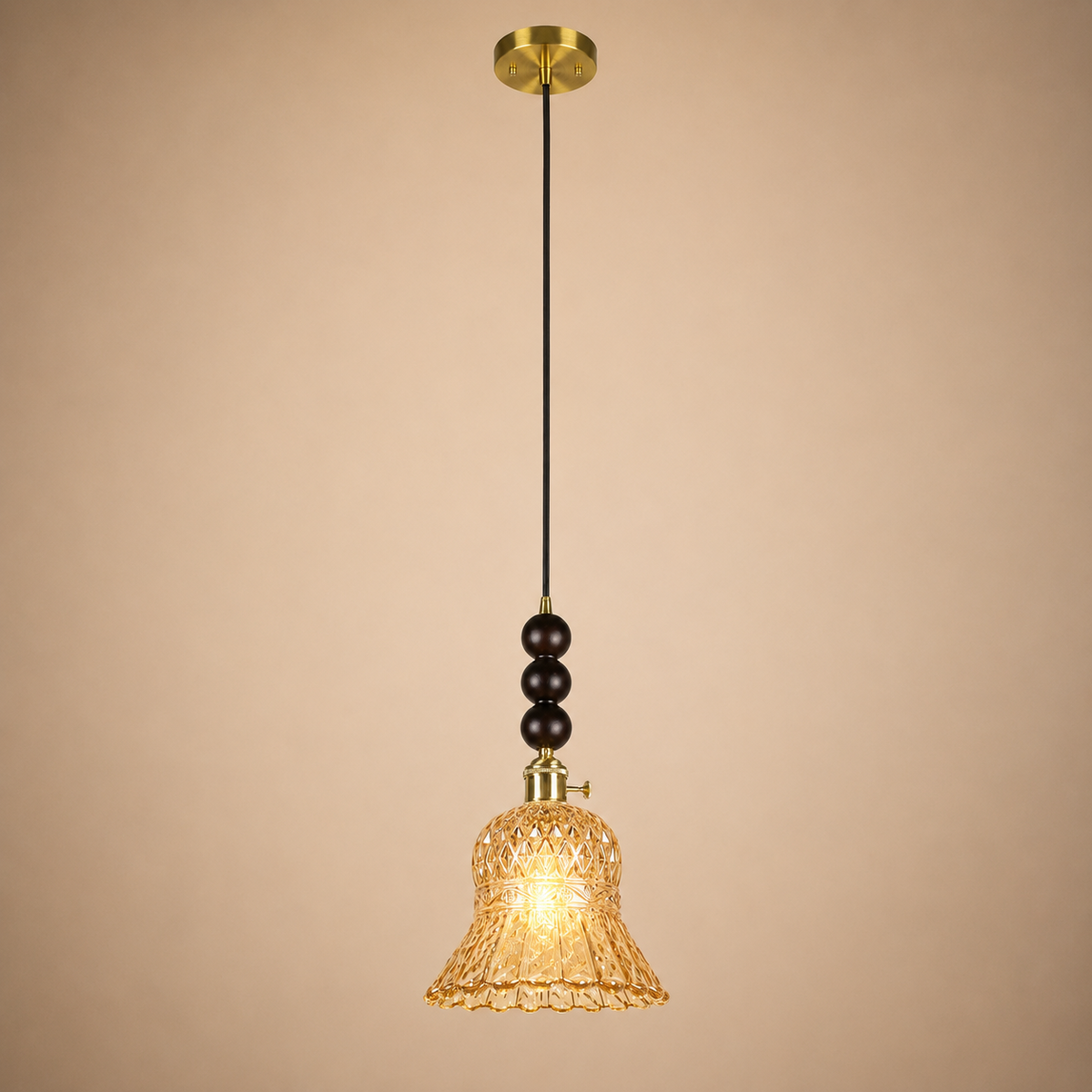 Morning Bloom Pendant Light For Home  & Item  for Home Decoration  - Amber