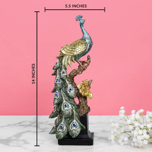 Majestic Peacock Decorative Showpiece