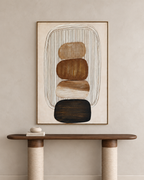 Modern Equilibrium Hand painting for Home & Wall Decoration Item (With Outer Floater Frame) (47x31.5 Inches)
