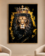 Kingdom's Guardian Crystal Glass Painting for Wall Art