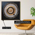 Golden Echoes Modern Wall Art (40 x 40 Inches)