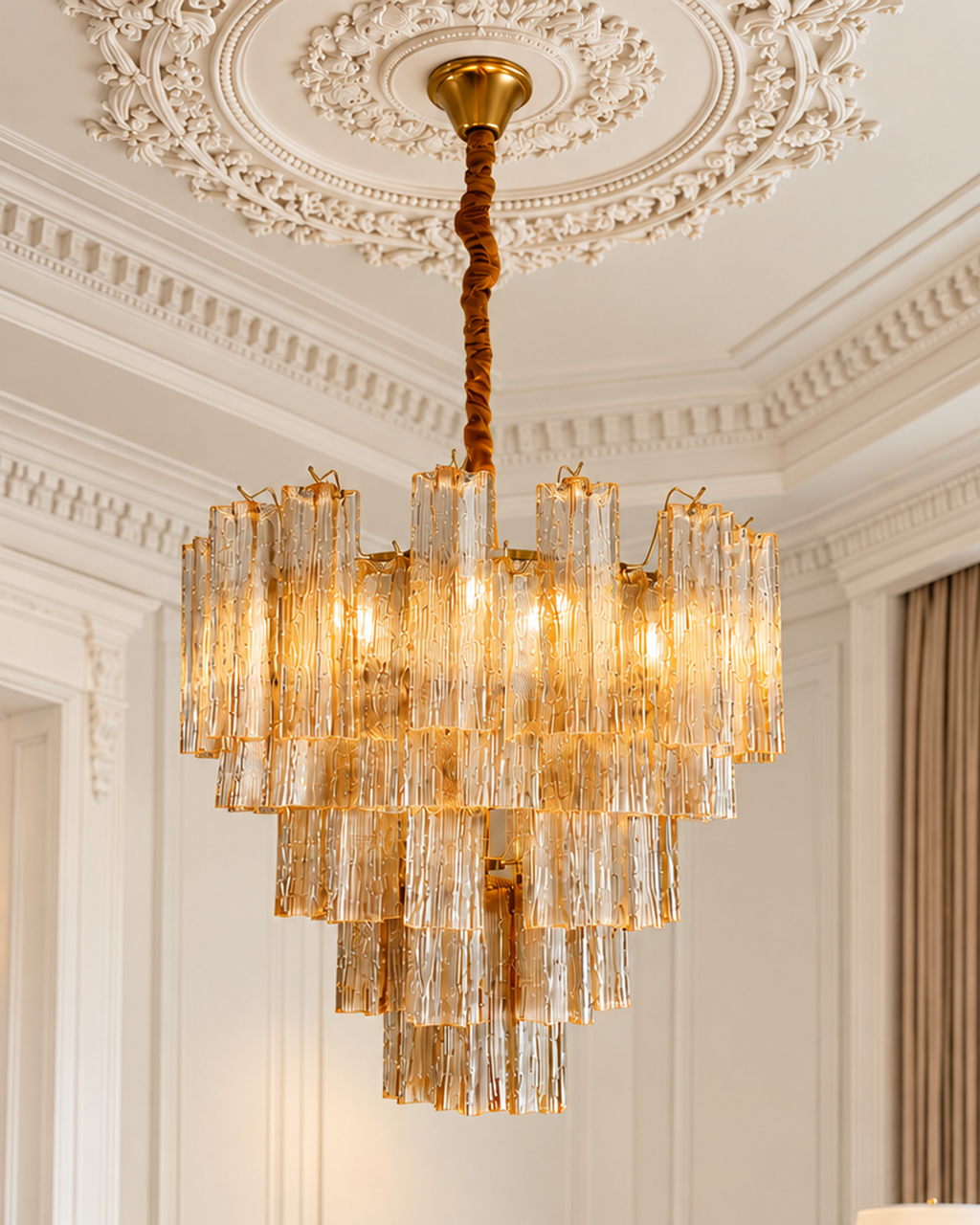 Elvaris Royale Chandelier for Home & item for Home Decoration - Amber