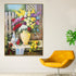 Garden Blossom Delight Hand Wall Decor Paintings for Home (With outer Floater Frame) (34x45.5 Inches)