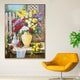 Garden Blossom Delight Hand Wall Decor Paintings for Home (With outer Floater Frame) (34x45.5 Inches)