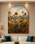 Summer Sunflower Field Embossed Wall Painting for Home & Item for Wall Decoration ( 35.5 x 23.5 Inches )