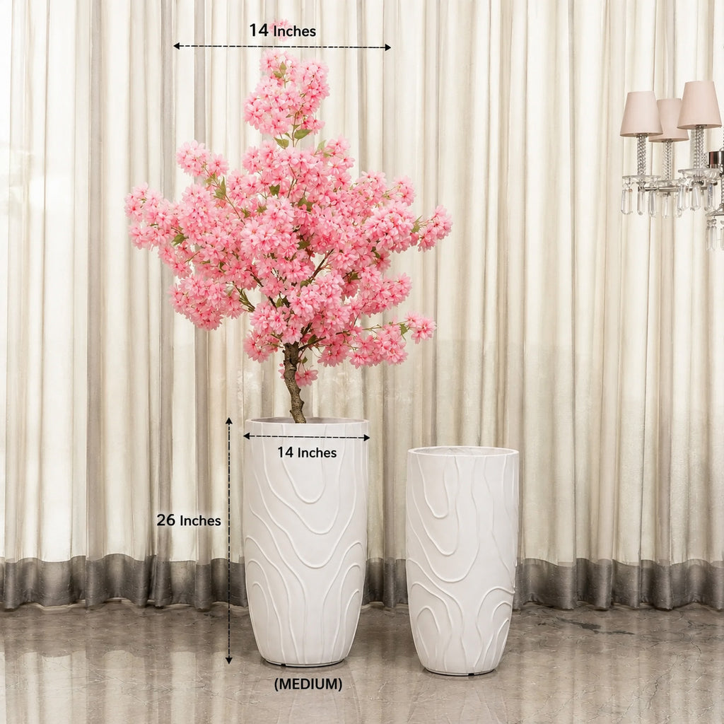 Ocean Curve Indoor Planters For Home - Set of 2