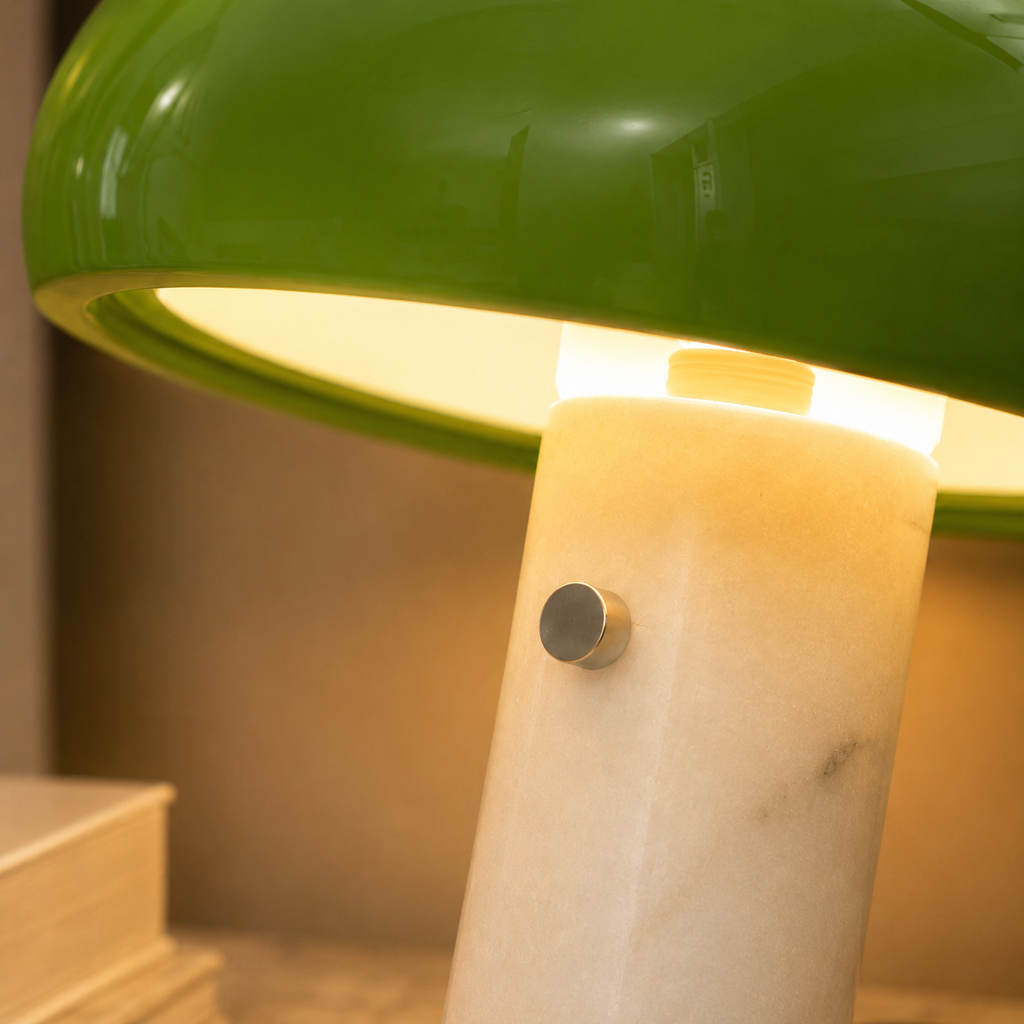 Capstone Glow Table lamp for Home & Item for Home Decoration - Green (Italian Designer Collection)