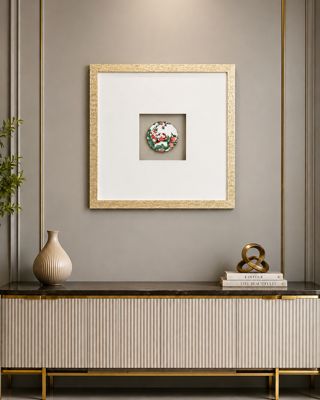 Oriental Bloom Shadow Box for Wall Decoration & Wall Art