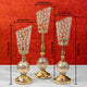 Lustrous Spire Candle Stand for Living Room - Set of 3 (Crystal)