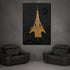 Golden Paris Nights Modern Wall Art ( 32 x 47 Inches )