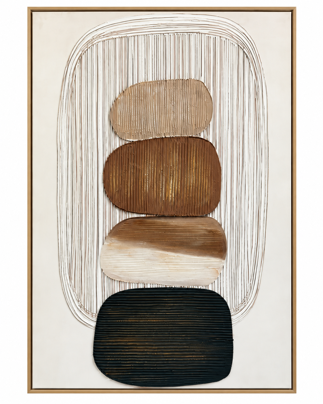 Modern Equilibrium Hand painting for Home & Wall Decoration Item (With Outer Floater Frame) (47x31.5 Inches)