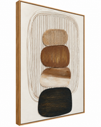 Modern Equilibrium Hand painting for Home & Wall Decoration Item (With Outer Floater Frame) (47x31.5 Inches)