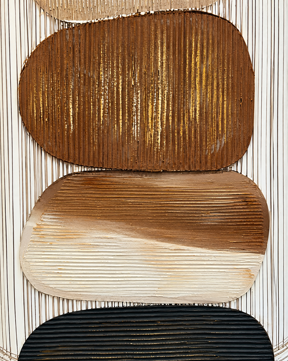 Modern Equilibrium Hand painting for Home & Wall Decoration Item (With Outer Floater Frame) (47x31.5 Inches)