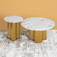 Aura Hallway Circular Centre Table Design For Home - Set of 2 (STAINLESS STEEL)