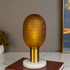 Amaryllis Glass designer table lamp - Yellow Glass Shade