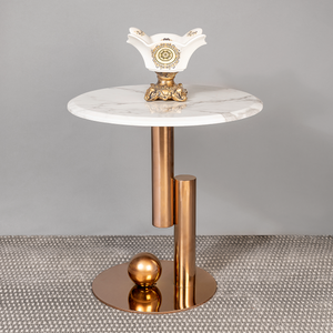 Ethereal Haven Side Table (Stainless Steel) - Rose Gold (S)
