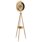 Golden Meridian Tripod Base Luxury Designer Standing Clock With Moving Gear Mechanism Buy Floor Clock Online (Steel Body)