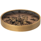 Phantom Dial Luxury Designer Watches Wall Clock For Living Room With Moving Gear Mechanism Buy Wall Clock Online - Big (Steel Body)