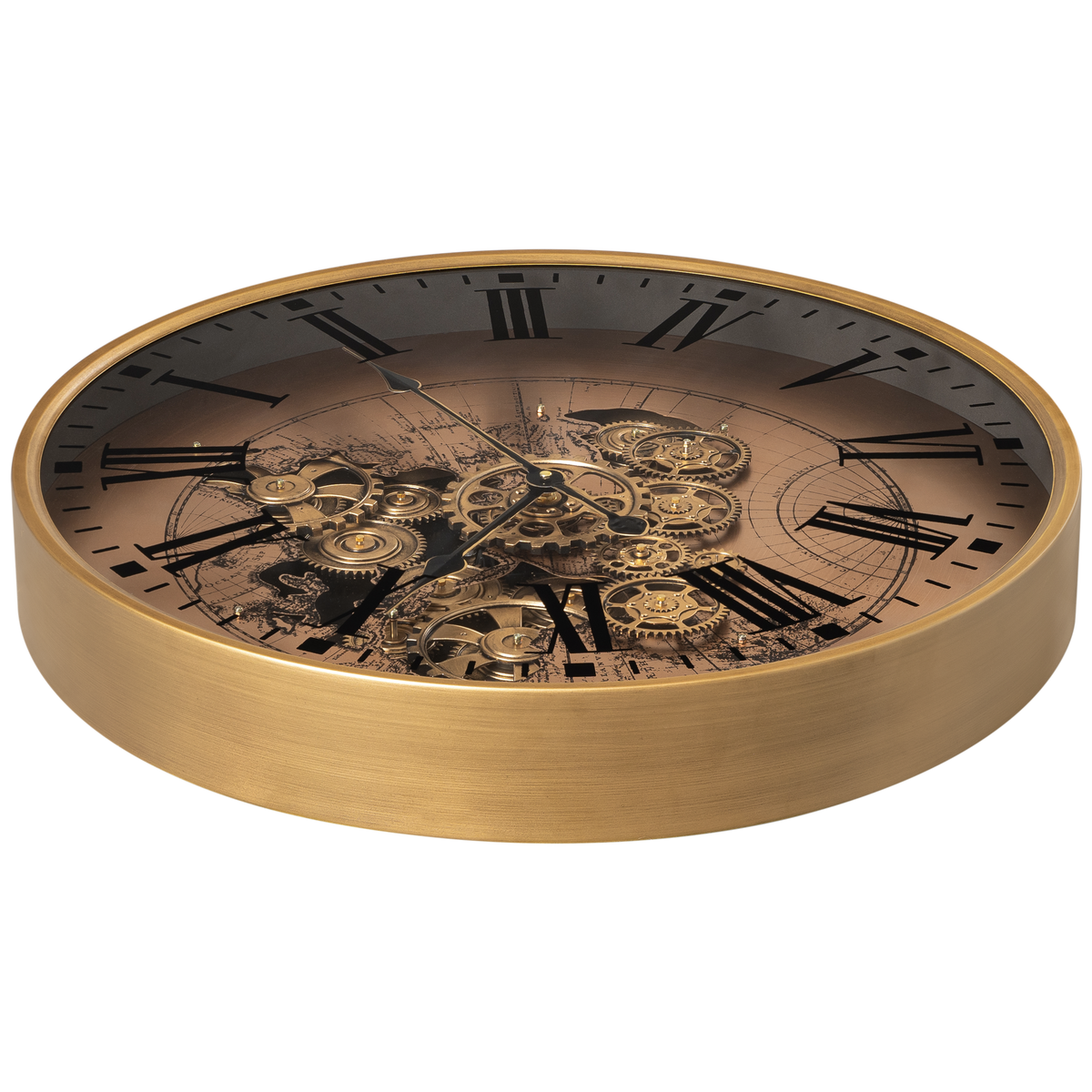 Phantom Dial Luxury Designer Watches Wall Clock For Living Room With Moving Gear Mechanism Buy Wall Clock Online - Big (Steel Body)