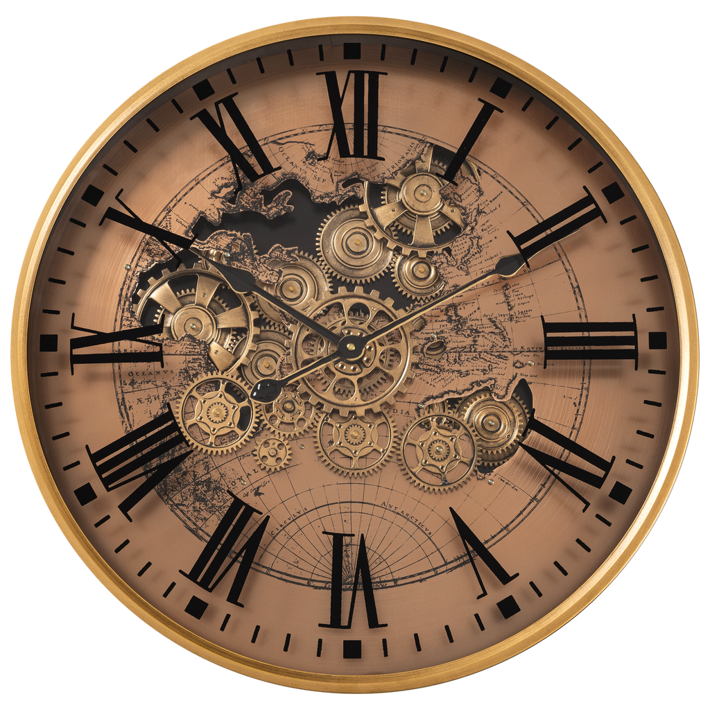 Phantom Dial Luxury Designer Watches Wall Clock For Living Room With Moving Gear Mechanism Buy Wall Clock Online - Big (Steel Body)