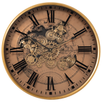 Phantom Dial Luxury Designer Watches Wall Clock For Living Room With Moving Gear Mechanism Buy Wall Clock Online - Big (Steel Body)