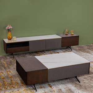 Marquessa Wooden Tv runner cabinet & Coffee table - Set of 2