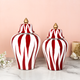 Ruby Wave Ceramic Vases & Decorative Showpiece - Set Of 2