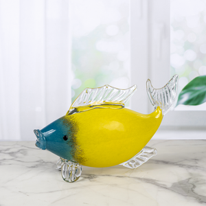 Aqua Marine Handblown Glass Fish & Decorative showpiece
