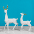 Deer Duo Tabletop Decorative Showpiece - White