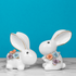 Bunny Lovebirds Ceramic Decorative Showpiece