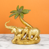 Golden Love bond Elephants Decorative Showpiece