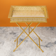 Golden Glory Rectangular Serving Tray & Side table