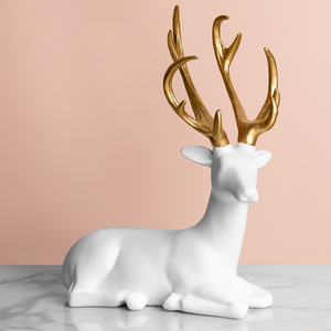 Swamp Deer Seating in Forest Decorative Showpiece