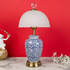 Blue Lattice Ceramic Table Lamp