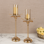 Enchanted Petals Decorative Candle Holders Stand - Set of 2