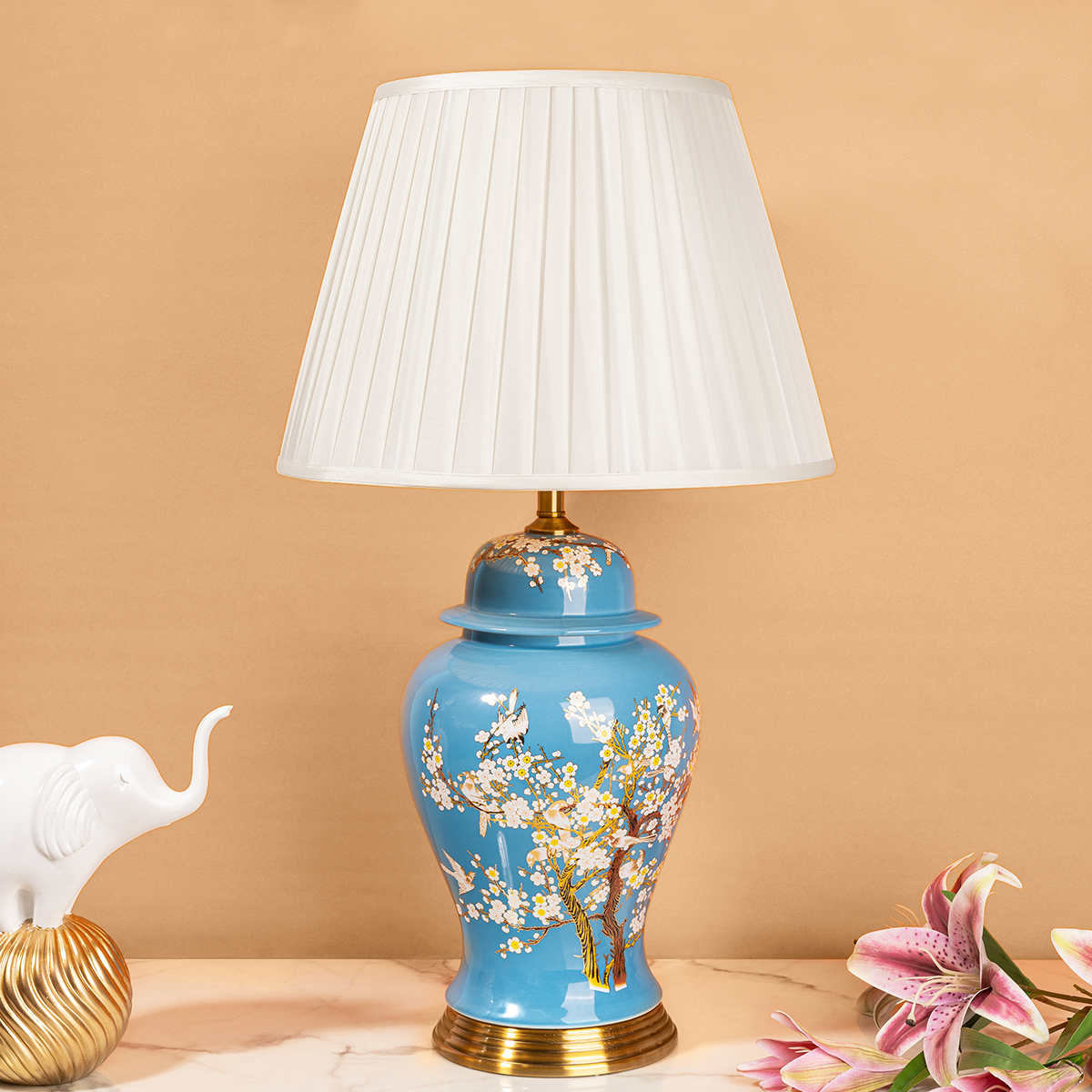 Nature's Beauty Table Lamp for Bedroom