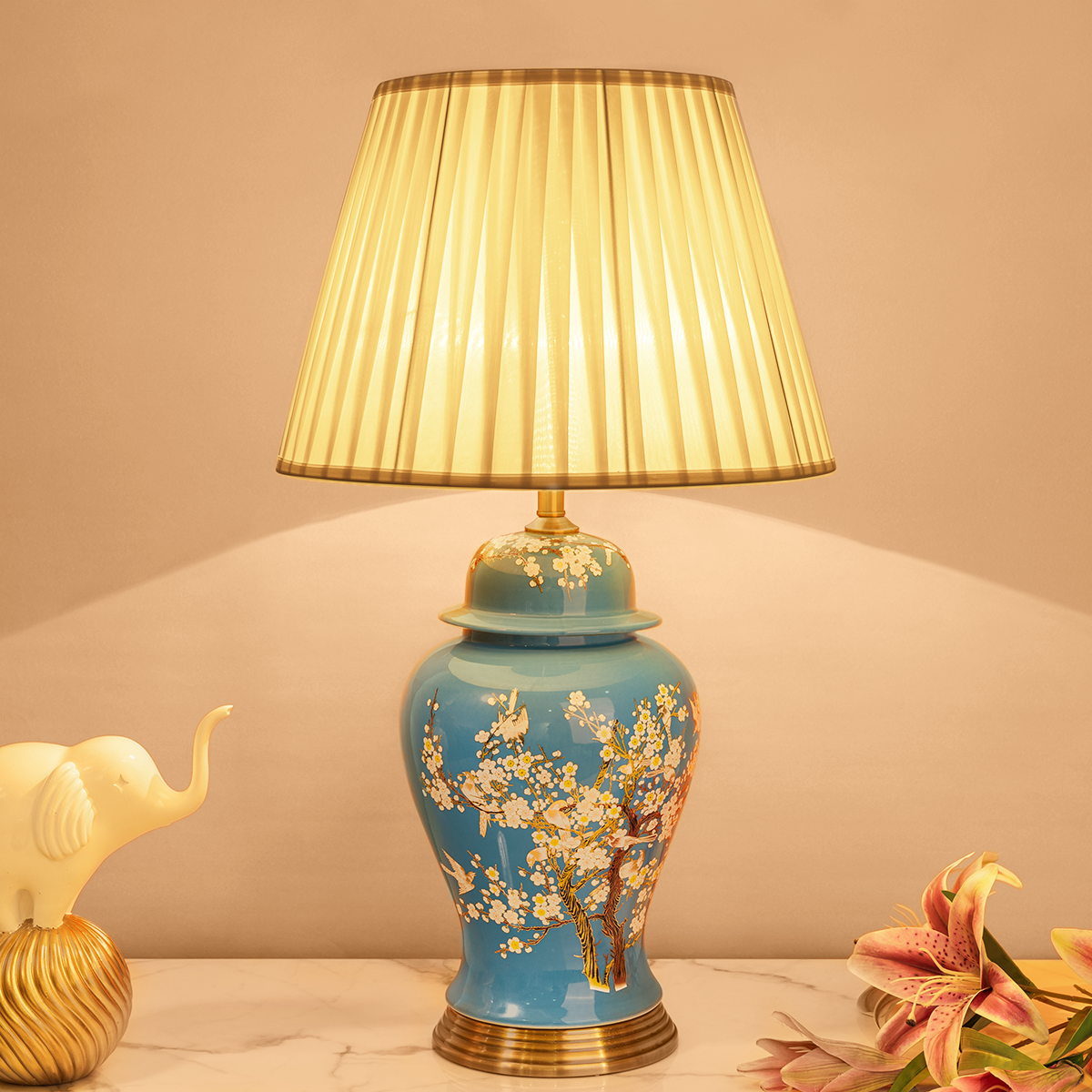 Nature's Beauty Table Lamp for Bedroom