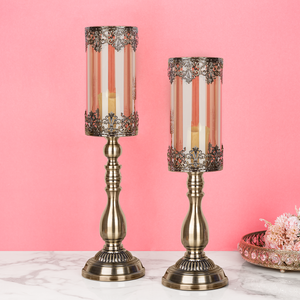 Modern Simplicity Decorative Candle Stand - Set of 2
