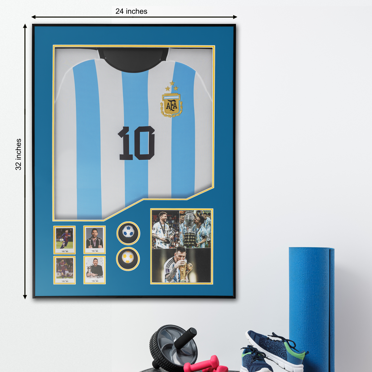Lionel Messi Argentina Shadow Box