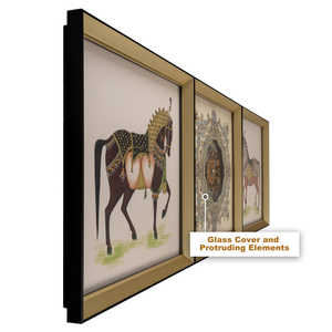 Timeless Stallions Heritage Wall Decoration Shadow Box - Set of 3