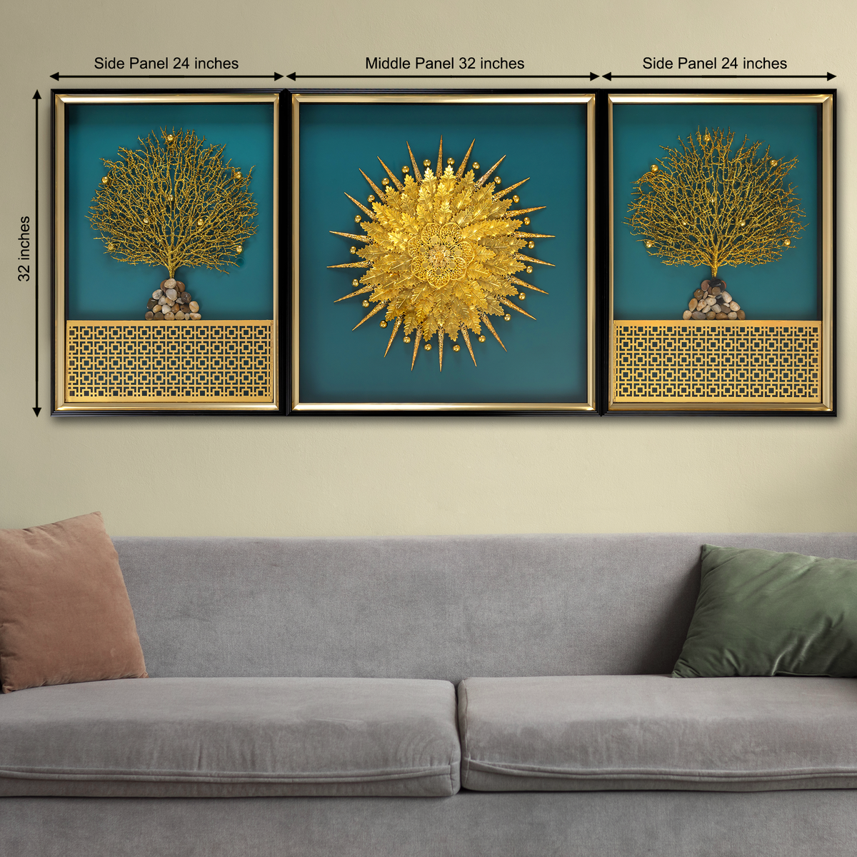 Buy Sunny Day Tree Line Shadow Box Set of 3 | Dekor Company